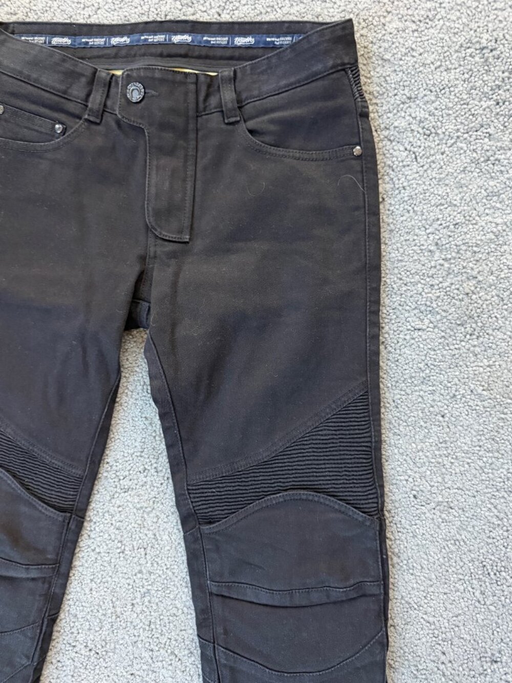 uglyBROS Featherbed-K Men's Motorcycle Riding Jeans Black Size 30 Kevlar Armored - Picture 2 of 14